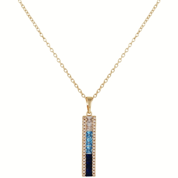Vince Camuto Blue Ombre CZ Necklace - Picture 3 of 6
